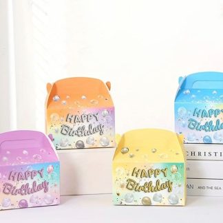 Paquete de 12 piezas de bolsa de regalo tipo Cajita