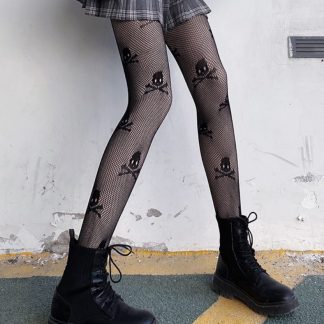 Medias de red calaveras