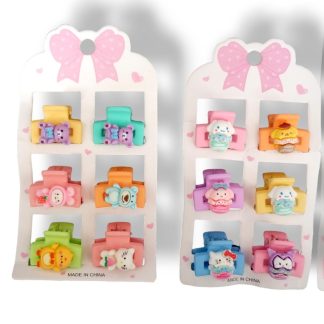 Paquete de 6 mini pinzas sanrio