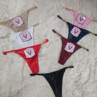 L4771 tanga vinipiel con cadena