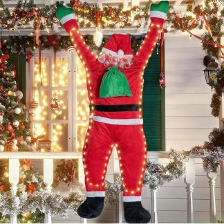 LU3646 Decoracion de santa claus con luz colgante