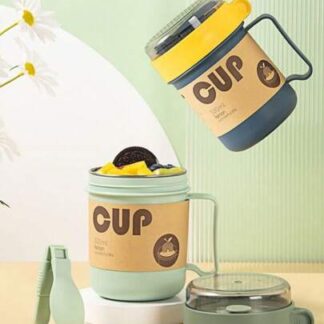 Termo taza de plastico incluye cuchara