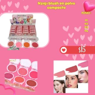 N2151 blush en polvo compacto en forma de gatito