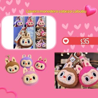 Llavero monedero cabeza Labubu