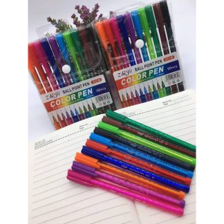 Paquete De 10 Plumas De Colores