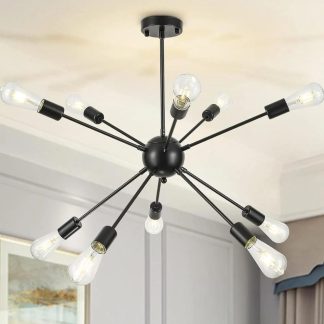 Lámpara tipo araña negra