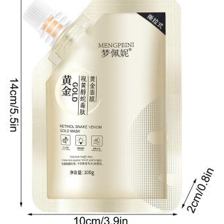 Mascarilla facial dorada