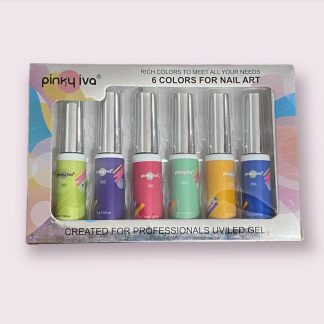 Paquete De 6 Pzs De Painting Gel Pinky Iva