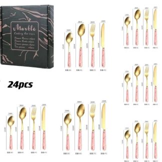 Juego de cubiertos de 24 piezas( blanco)