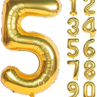 Globo de numero (dorado)