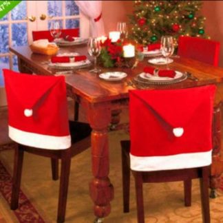 Funda para silla en forma de gorro navideño