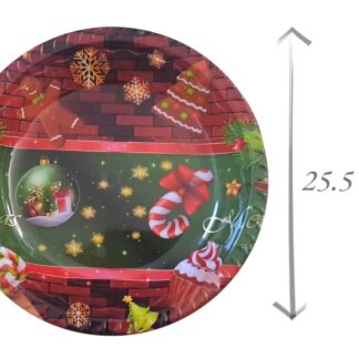 Plato navideño  $12 pz 25CM