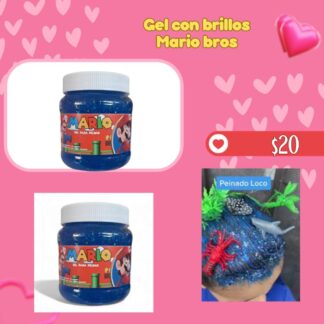 Gel con brillitos Mario Brosm 250 ml $20 pz $25 por 2 piezas