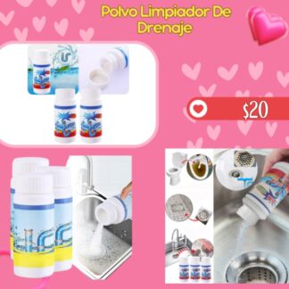 Polvo Limpiador De Drenaje $20 pz $50 por 3 piezas