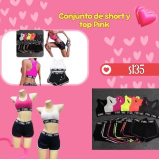 Conjunto de short y top Pink
