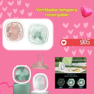 Ventilador lampara recargable