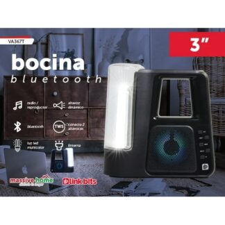 BOCINA BLUETOOTH de 3" CON LINTERNA