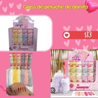 Gloss de peluche de donita  $13 pz $100 docena