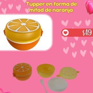 Tupper en forma de mitad de naranja
