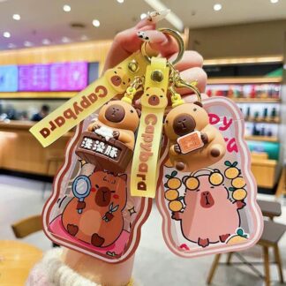 Porta credencial y llavero de capibara