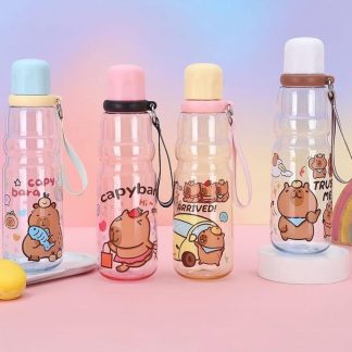 Vaso de stitch , capibara y labubu