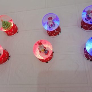 Mini bola navideña de crista con luz