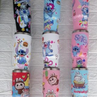 Termo de Stich y Labubu