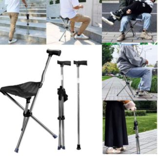 Bastón con asiento plegable