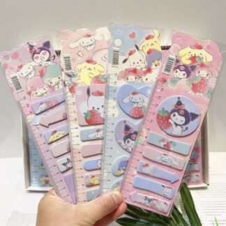 Mini Regla De Cartón Con Postick SANRIO