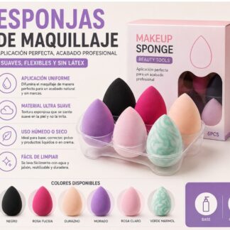 Esponja de maquillaje $6pz   $50Docena