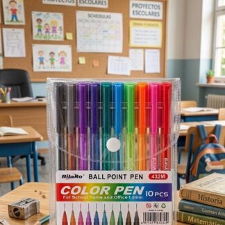 Paquete de 10 plumas de colores