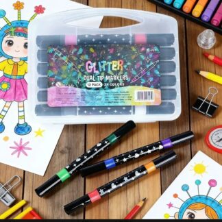 Plumones de Glitter de 12 piezas doble punta
