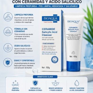 Limpiador facial bioaqua ceramicidas y ácido salicilico
