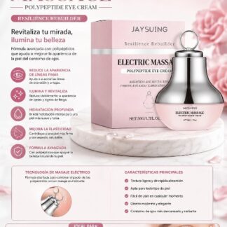 Crema de ojos con masajeador electrico