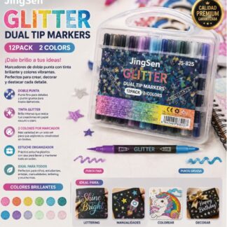 Plumones Glitter 12 piezas