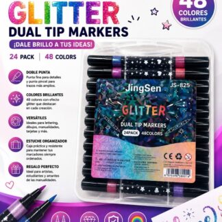 Plumones Glitter 24 piezas