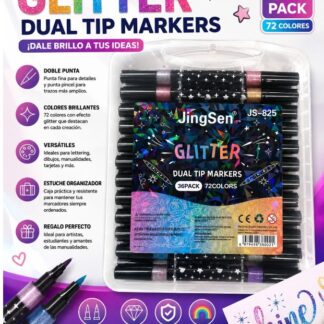 Plumones Glitter 36 piezas