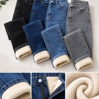 Pantalon de mezclilla afelpado