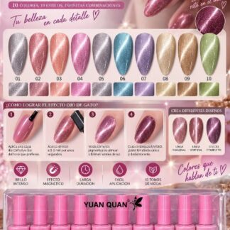 Gelish Efecto de Gato Mod. 1 $20 pz $190 gama de 10 pzs
